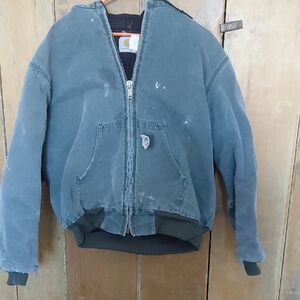 Carhartt Distressed Blue Work Jacket